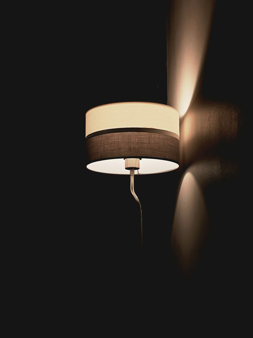 dark room with lamp