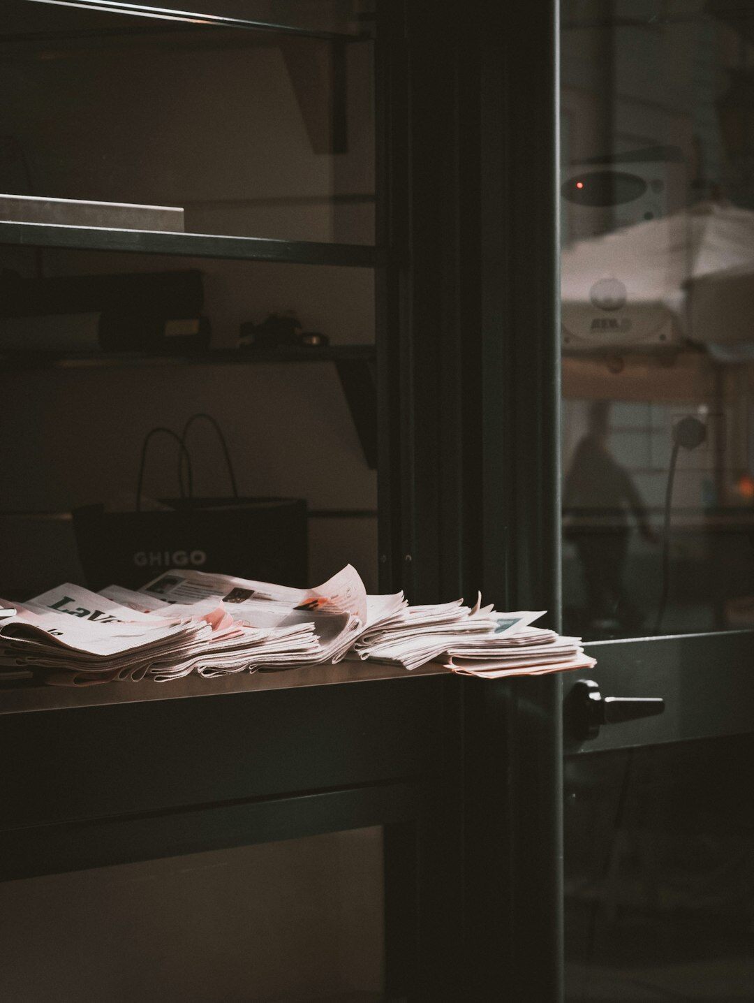 author desk with papers